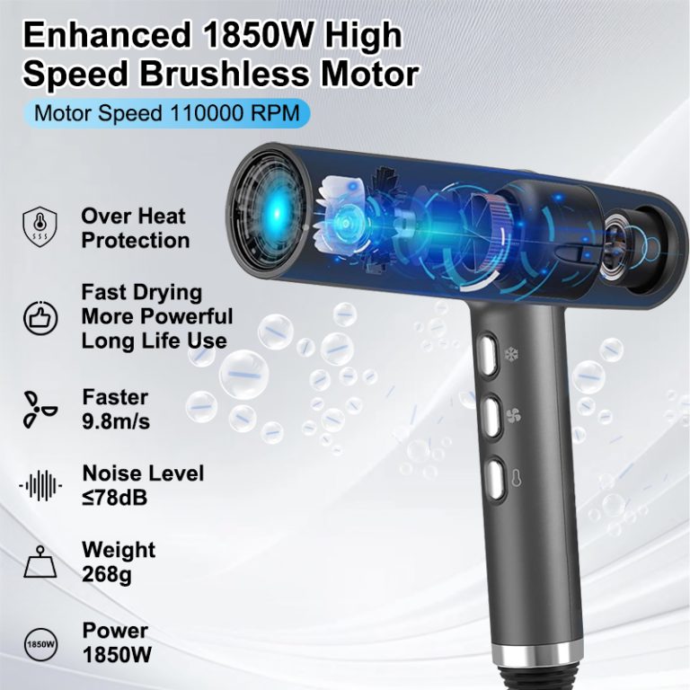 Customizable High Speed Brushless Motor Hair Dryer