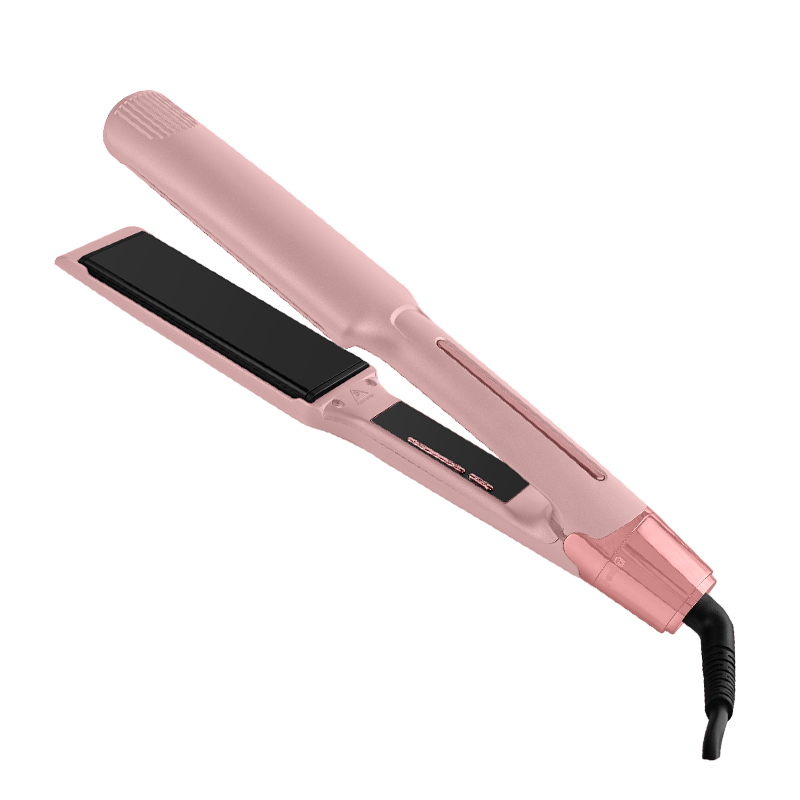 L165-wide-plate-flat-iron-thick-hair-pink